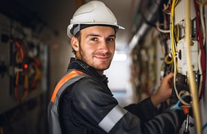 Electrician in basement